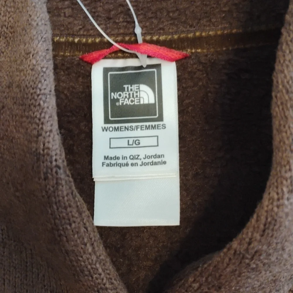 North Face Women's Crescent Ridge Shawl Collar Fleece Pullover Brown Large NWT - Picture 4 of 10